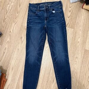 American Eagle Outfitters Women's Dark Blue Skinny Jeans